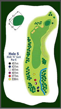 Hole 5 diagram: Hide 'n' Seek
